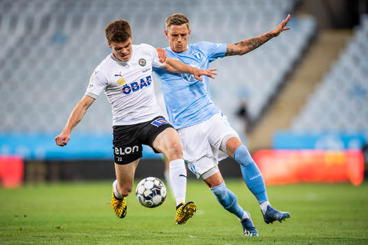 Örebros Albin Granlund och Malmö FFs Sören Rieks