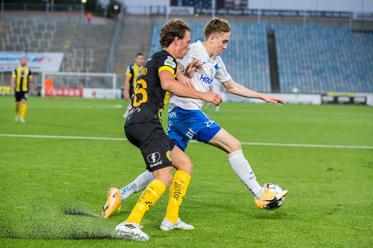 Hammarbys Kalle Björklund och IFK Norrköpings Ísak
