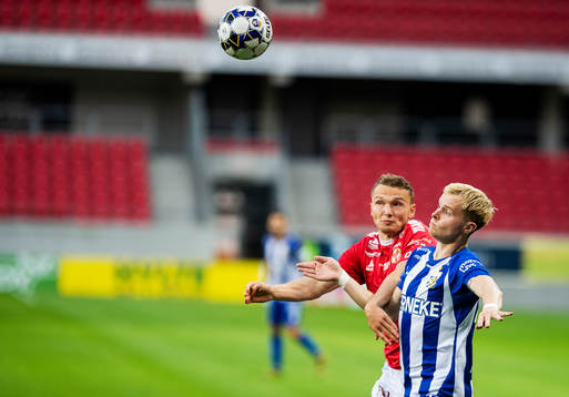 Kalmars Piotr Johansson och IFK Göteborgs Victor Wernersson