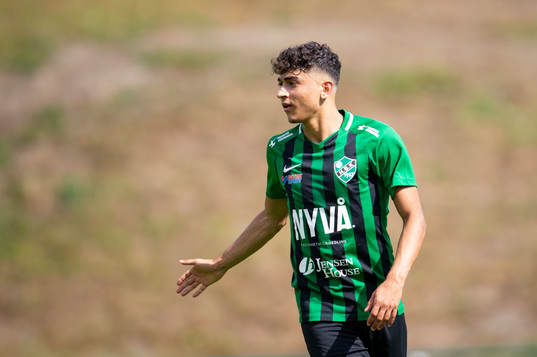 Högaborgs Ahmad Abed jublar efter 1-1 målet