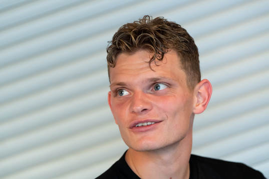 GAIS Meinhard Egilsson Olsen blir intervjuad