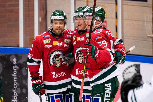 Frölundas Lucas Raymond jublar