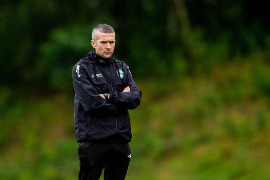 Nick Loftus, head coach of Klepp, ahead of the Toppserien football match between Sandviken and Klepp on August 22, 2020 in Bergen.