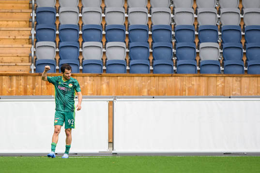 Dalkurds Liridon Selmani jublar efter 3-0