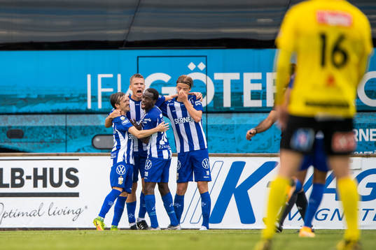IFK Göteborgs Patrik Karlsson Lagemyr jublar med