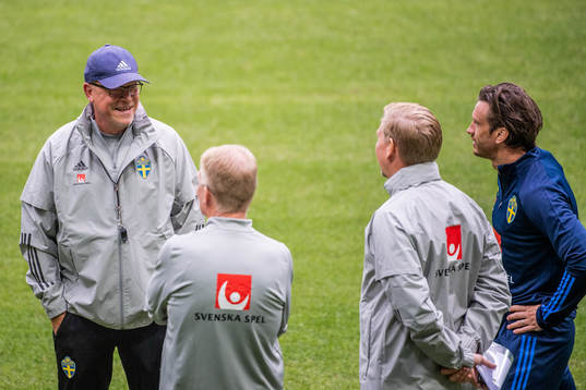 Janne Andersson, head coach, Lars Jacobsson, Peter