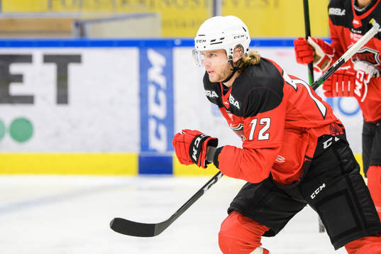 Malmö Redhawks Nicolai Meyer jublar