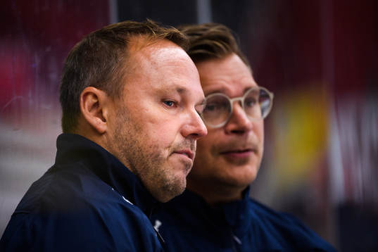 Leksands assisterande tränare Mikael Karlberg och tränare
