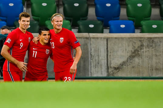 Alexander Sørloth, Mohamed «Moi» Elyounoussi and Erling