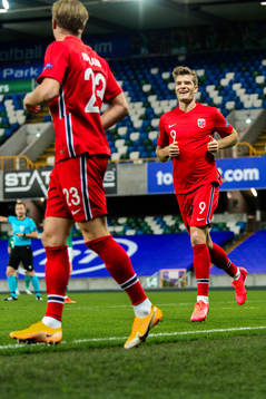 Erling Braut Haaland and Alexander Sørloth of Norway