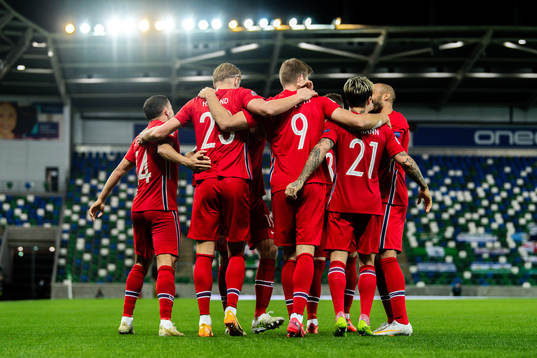 Erling Braut Haaland and Alexander Sørloth of Norway