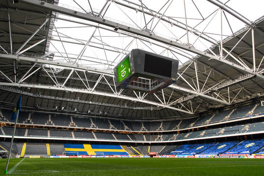 General view over Friends Arena ahead of the Nations League football match between Sweden and Portugal on September 8, 2020 in Stockholm.