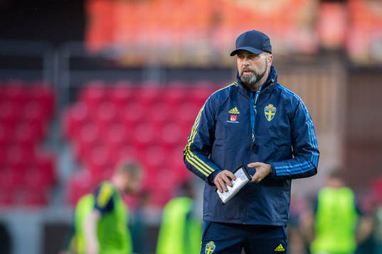 Assistant coach Peter Wennberg of Sweden ahead the UEFA