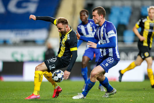 Hammarbys Muamer Tankovic och IFK Göteborgs Jakob Johansson