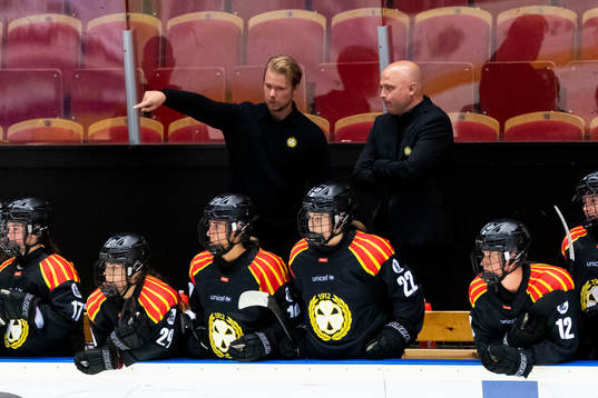 Brynäs tränare Henrik Glaas  och assisterande tränare