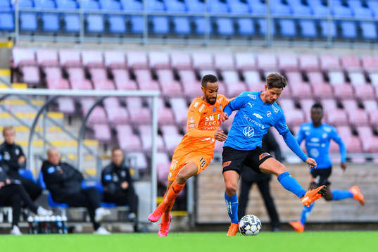 AFC Eskilstunas Ferid Ali och Halmstads Dusan Djuric