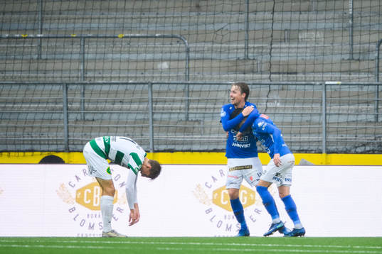 Norrbys Robin Strömberg jublar efter 3-1