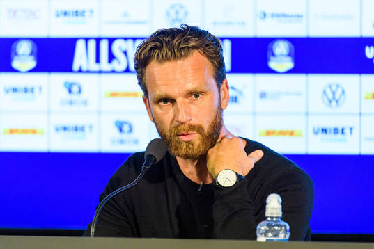 s tränare Bartosz Grzelak under presskonferensen efter fotbollsmatchen i Allsvenskan mellan Malmö FF och AIK den 13 september 2020 i Malmö.