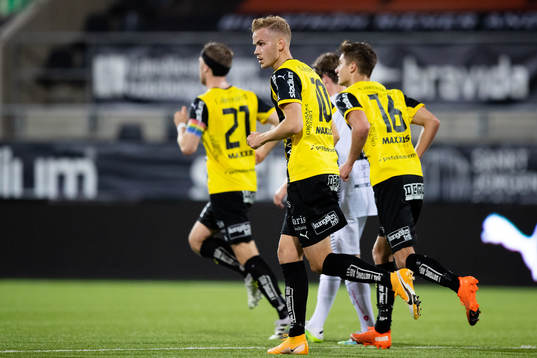 Häckens Jasse Tuominen efter kvittering till 1-1 på straff