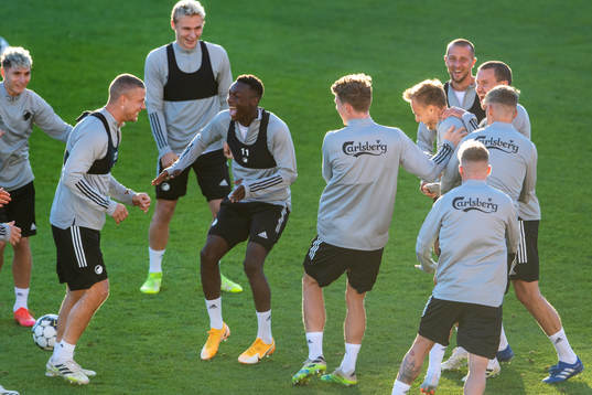 FC Köpenhamns Ragnar Sigurdsson, Mohamed Daramy och Pierre Bengtsson