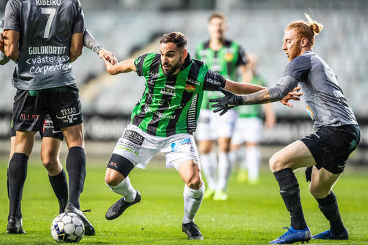 GAIS Mervan Celik och Västerås Calle Svensson