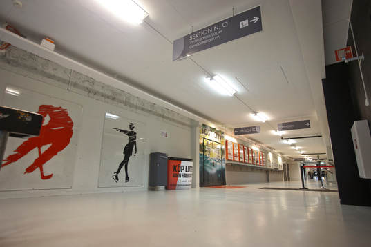 En tom korridor i Behrn Arena