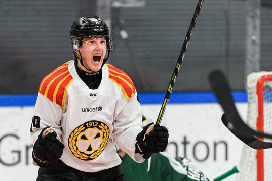 Brynäs Daniel Mannberg jublar