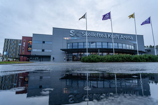 Ett regnigt Skellefteå Kraft Arena