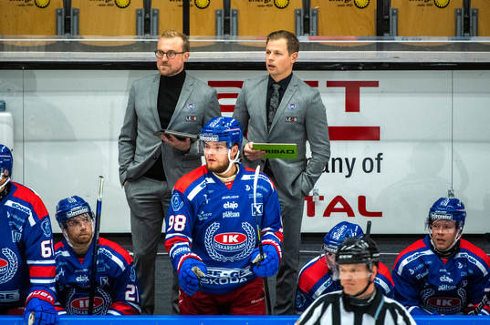 Oskarshamns tränare Martin Filander och assisterande