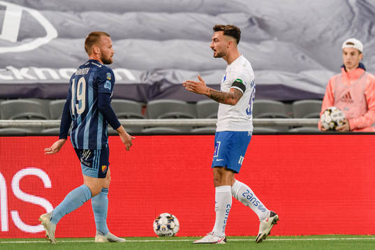 Djurgårdens Nicklas Bärkroth och IFK Norrköpings Sead