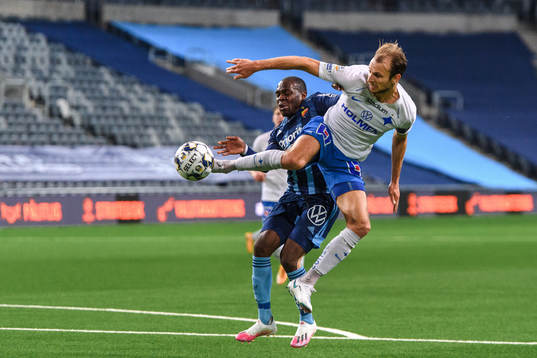 Djurgårdens Edward Chilufya och IFK Norrköpings Lars