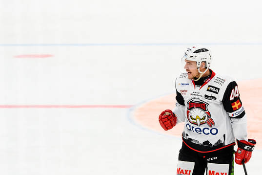 Malmö Redhawks Jesper Jensen Aabo jublar