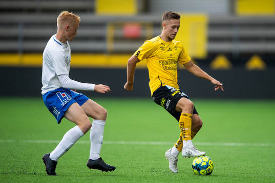 Elfsborgs Dennis Kjellberg och IFK Norrköpings Hugo Lewander