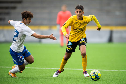 Elfsborgs Arian Sawsani och IFK Norrköpings Daniel Jamil