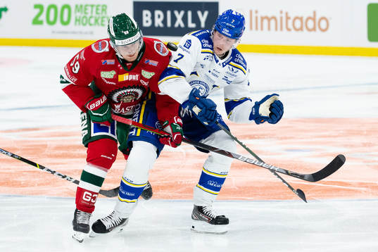 Frölundas Simon Hjalmarsson och Leksands Lucas Nordsäter
