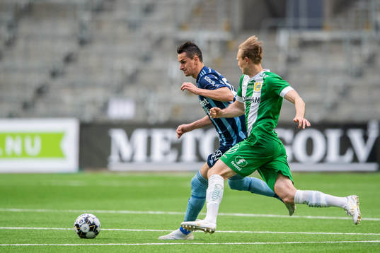 Djurgårdens Haris Radetinac och Hammarbys Tim Söderström