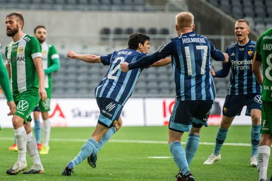Djurgårdens Jesper Nyholm jublar