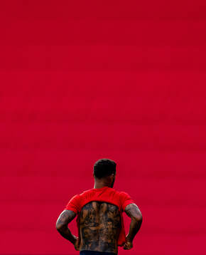 The tattoos of Joshua King of the Norwegian national