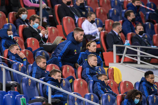 Viktor Claesson, goalkeeper Robin Olsen and Pontus Jansson