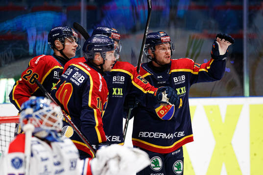 Djurgårdens Alex Brännstam, Niclas Bergfors och Sebastian