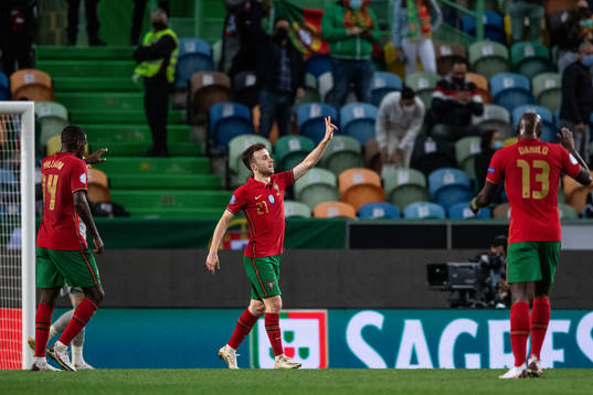 Diogo Jota of Portugal celebrates