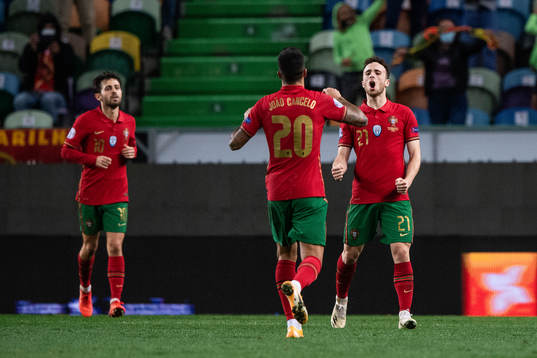 Diogo Jota of Portugal celebrates