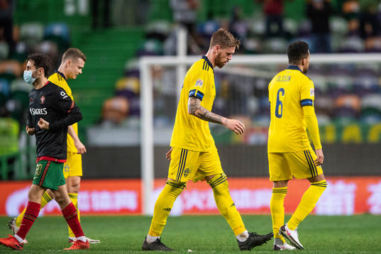 Viktor Claesson, Pontus Jansson and Martin Olsson  looks