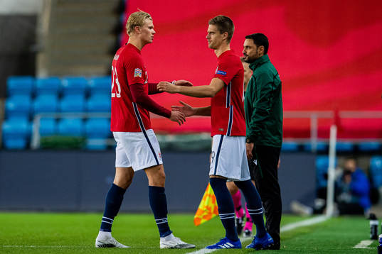 Erling Braut Haaland of Norway is substituted with Markus