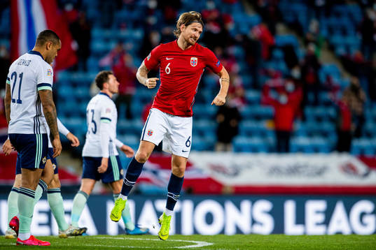Stefan Strandberg of Norway celebrates