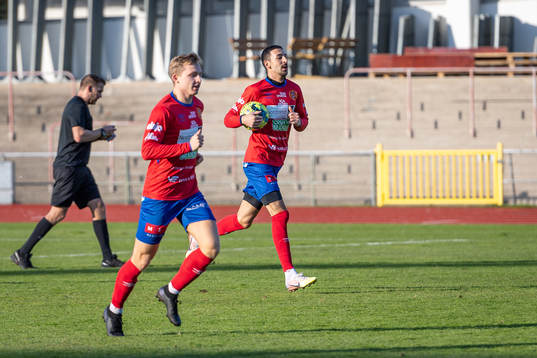 Varbergs GIFs Birol Adem jublar efter 2-1