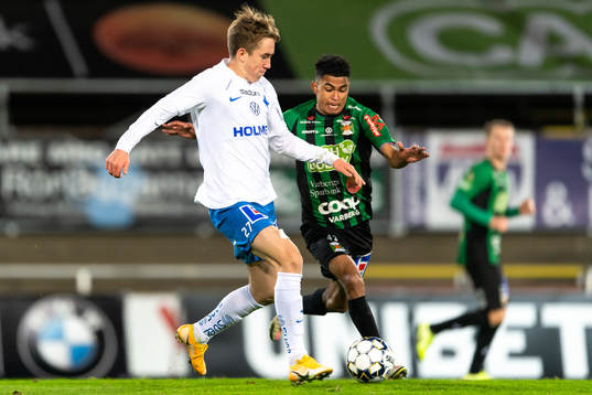 IFK Norrköpings Ísak Bergmann Jóhannesson och Varbergs