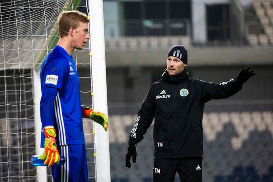 Sundsvalls målvaktstränare Tommy Naurin och målvakt