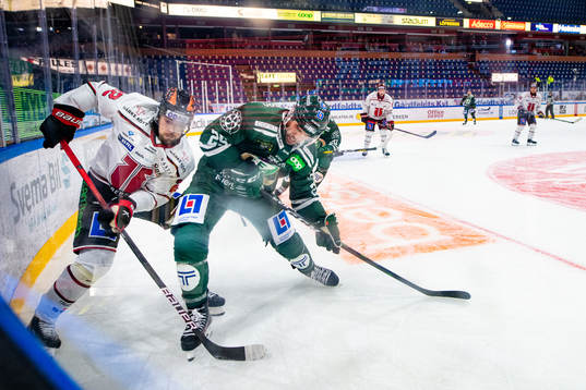 Örebros Jonathan Andersson och Färjestads Martin Johansson