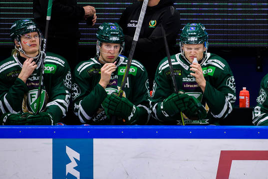 Färjestads Albin Eriksson, Victor Ejdsell och Adam Ginning